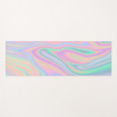 Tapis De Yoga Conception iridescente liquide abstraite de (Devant (Horizontal))