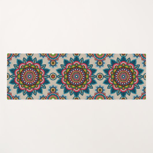 Tapis De Yoga Conception Mandala (Devant (Horizontal))