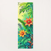 Tapis De Yoga Conception Tropical Jungle Lush Paradise (Dos)