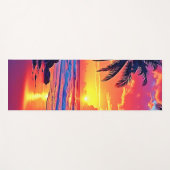 Tapis De Yoga Conception Tropical Sunset Paradise (Devant (Horizontal))