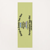 Tapis De Yoga Concevez et créez votre propre personnalisation pe (Devant)