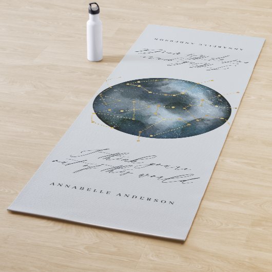 Tapis De Yoga constellation d'étoiles céleste de lune d'aquarell (En situation)