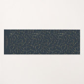 Tapis De Yoga constellation d'étoiles céleste or et bleu marine (Devant (Horizontal))