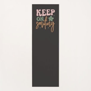 Tapis De Yoga Continuez À Sourire Citation Inspirationnelle