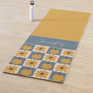 Tapis De Yoga Contrôle Citrouille tiré à la main Imprimer Yoga M