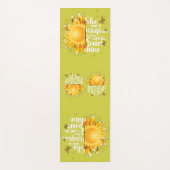 Tapis De Yoga Cool Botanical Sunshine Sunflower (Devant)