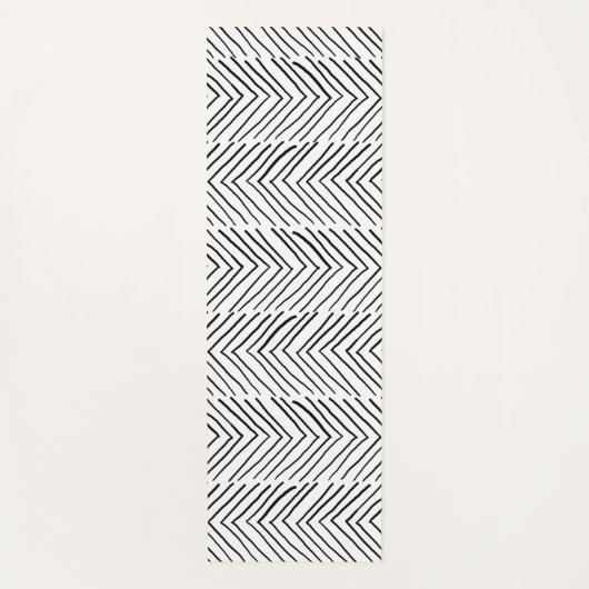 Tapis De Yoga Cool Doodle artisanal Herringbone Boho minimal (Devant)