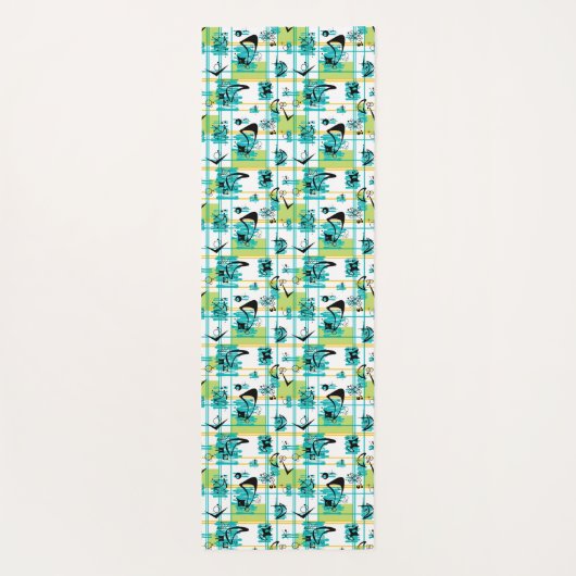 Tapis De Yoga Cool du milieu du siècle moderne d'inspiration mad (Dos)