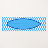 Tapis De Yoga Cool Funny Blue Waves Surf Yoga Mat (Devant (Horizontal))