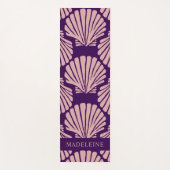 Tapis De Yoga Cool Girly Tropical Seashells Custom (Devant)
