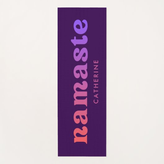 Tapis De Yoga Cool Gradient Namaste Custom  (Devant)