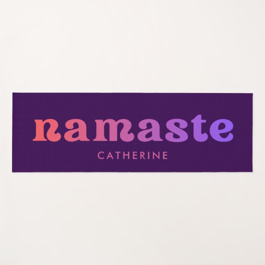 Tapis De Yoga Cool Gradient Namaste Custom  (Devant (Horizontal))