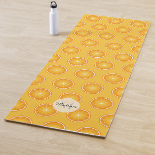 Tapis De Yoga Cool Juicy Orange tranches motif Monogramme
