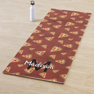 Tapis De Yoga Cool pizza tranches vintage rouge motif Monogramme