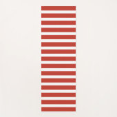 Tapis De Yoga Cool rayures rétro rouges et blanches  (Devant)