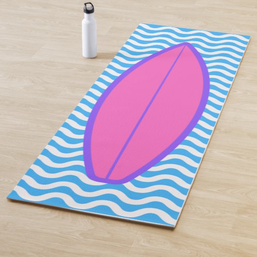 Tapis De Yoga Cool Rose Bleu Vagues Surf Yoga Mat (En situation)