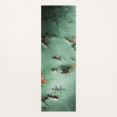 Tapis De Yoga Cool turquoise brun rouille Monogramme (Devant)
