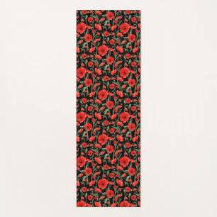 Tapis De Yoga Coquelicots rouges