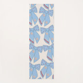 Tapis De Yoga Coquette Bows Bleus (Devant)