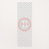 Tapis De Yoga Coral Chevron Monogramme (Devant)