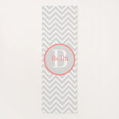 Tapis De Yoga Coral Chevron Monogramme (Dos)