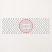 Tapis De Yoga Coral Chevron Monogramme (Devant (Horizontal))