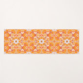 Tapis De Yoga Coral Orange et crème Batik Motif (Devant (Horizontal))