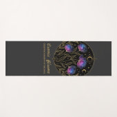 Tapis De Yoga Cosmic Blooms – Celestial Floral Mandala flowers (Devant (Horizontal))