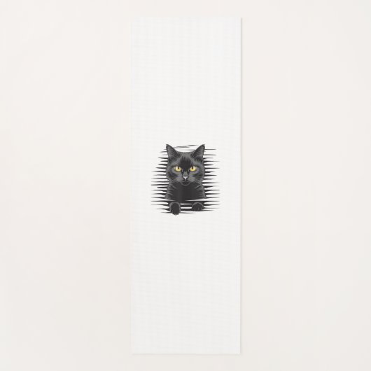 Tapis De Yoga Costume d'Halloween Chat Noir Chat Kitty Éffrayant (Devant)