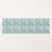 Tapis De Yoga Cosy hiver Noël Mittens Motif à Mint (Devant (Horizontal))