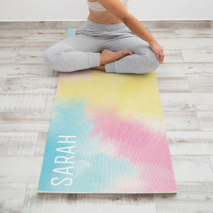 Tapis De Yoga Coton Candy Tie Dye Motif Personnalisé