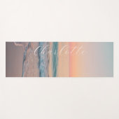 Tapis De Yoga Coucher de soleil pastel personnalisé  (Devant (Horizontal))