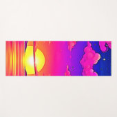 Tapis De Yoga Coucher de soleil rose et violet (Devant (Horizontal))