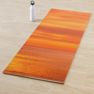 Tapis De Yoga Coucher du soleil Ciel nuages Creative Red Orange