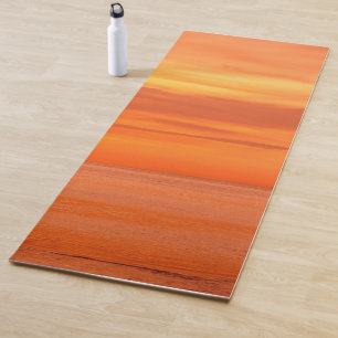 Tapis De Yoga Coucher du soleil Elégant Modèle Rouge Orange Se