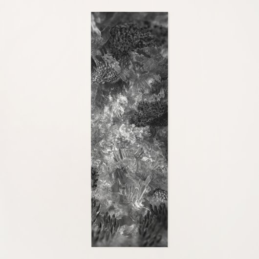 Tapis De Yoga Couches de cristaux gris (Devant)