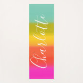 Tapis De Yoga Couleur d'aquarelle de couleur de couleur de mûre  (Devant)