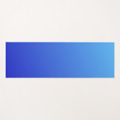 Tapis de yoga couleur dégradé bleu (Devant (Horizontal))