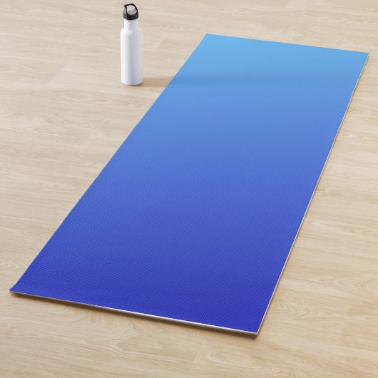 Tapis de yoga couleur dégradé bleu
