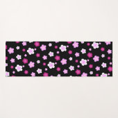 Tapis De Yoga Couleur fleurie rose pâle Motif (Devant (Horizontal))