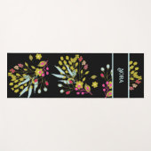TAPIS DE YOGA COULEUR MODERNE FLORALE PERSONNALISÉE (Devant (Horizontal))