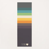 Tapis De Yoga Couleur monogramme personnalisée triée (Devant)