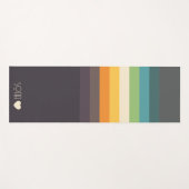 Tapis De Yoga Couleur monogramme personnalisée triée (Devant (Horizontal))