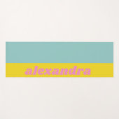 Tapis De Yoga Couleur Pastel Clair Bloc Personnalisé (Devant (Horizontal))