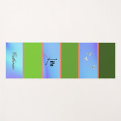 Tapis De Yoga Couleur Pastel esthétique personnalisée (Devant (Horizontal))