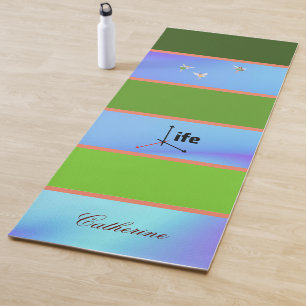 Tapis De Yoga Couleur Pastel esthétique personnalisée
