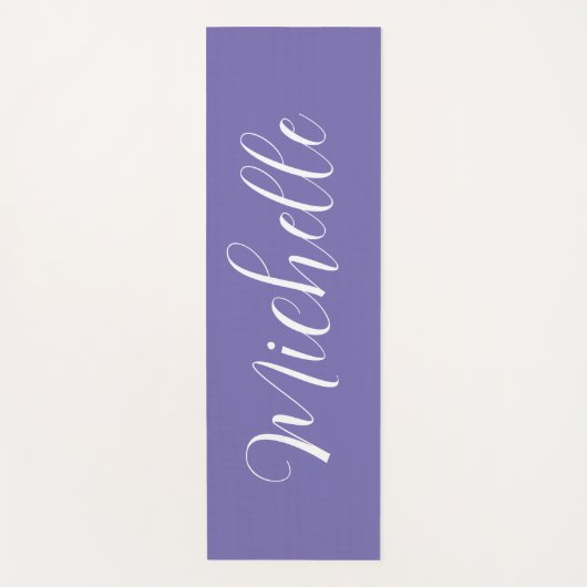 Tapis de Yoga couleur solide personnalisé avec nom (Devant)