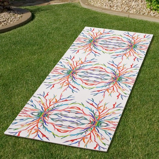 Tapis De Yoga Couleurs arc-en-ciel Abstraites