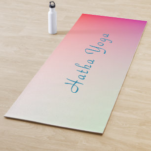 Tapis De Yoga Couleurs bleu bleu vert rose rouge arc-en-ciel per