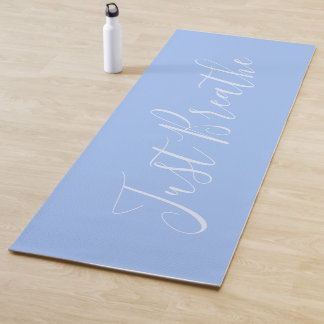 Tapis De Yoga Couleurs bleues sereines juste respirer